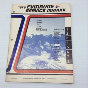 1979 Evinrude Outboard Service Manual 70 HP MD.70973 75 HP 75942 JOHNSON #5429 - Picture 1 of 3