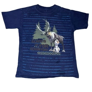 Disney's Olaf blue youth T shirt "Always up for Adventure " youth size medium - Picture 1 of 6