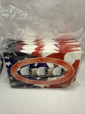 2001 State Quarter Collection Set CSN Philadelphia, Denver, Gold, Platinum NEW - Image 1 of 4