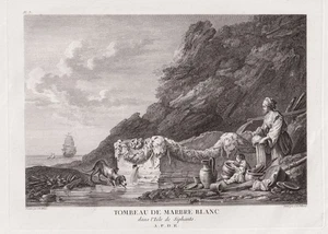 Sifnos Marmor Grab marble tomb Greece Kupferstich engraving 1782 - Bild 1 von 1