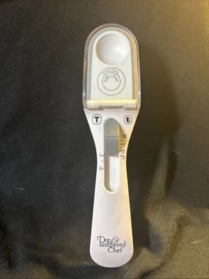 The Pampered Chef Easy Adjustable Measuring Spoon  White - Image 1 of 3