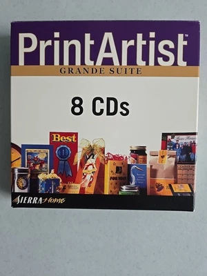 Sierra Home Print Artist Grande Suite 8 CD's PC 1999 - Image 1 of 3