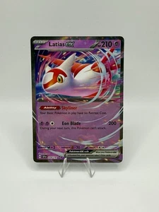 Latias ex - 076/191 Doble Raro Pokémon Juego de Cartas Coleccionables SV08: Surging Sparks Casi Nuevo - Imagen 1 de 2