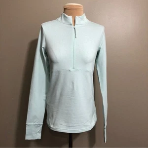 PRANA Pullover Womens Small Frost Green Ice Flow Half Zip Fitted NWT - Picture 1 of 14