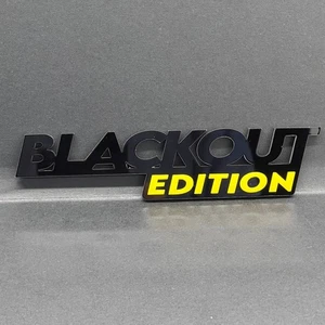 1PC BLACKOUT Edition Emblem – 3D Multicolor Acrylic Car Badge Decal - Picture 1 of 14