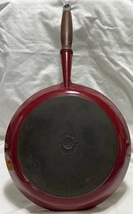 Vintage Le Creuset Alpenholzgriff 10" Bratpfanne rot EUC nicht mehr im Handel erhältlich - Bild 1 von 5