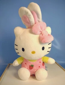 HELLO KITTY 11 In Bunny Plush 2023 With Bunny Ears Pink Strawberries  - Picture 1 of 10