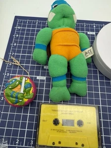 1989 Teenage Mutant Ninja Turtles Adventures TMNT Cassette Tape Plush and Yo Yo - Picture 1 of 15