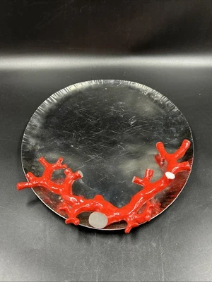 Large Michael Aram Coral Reef Collection Metal 17.5 Inch Platter Serving Tray - Image 1 of 4