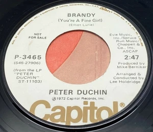 Peter Duchin Brandy / Day By Day (Godspell) 45 Vinyl 70s Jazz Rock Capitol Promo - Imagen 1 de 6