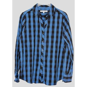 Camisa túnica a cuadros FOXCROFT Faith Crinkle Buffalo talla 10 ¡¡NUEVA!!! - Imagen 1 de 3