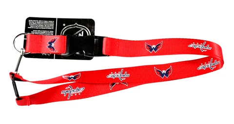 WASHINGTON CAPITALS Lanyard Keychain 2 Sided Rev W/Detachable Buckle NHL NEW Cover