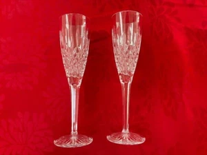 RARE 2 x Stuart Crystal SHAFTESBURY Champagne Flute Glasses Excellent Condition - Picture 1 of 7