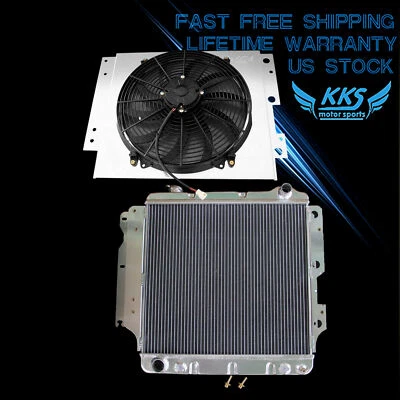 VENTILADOR Y CUBIERTA KKS 3 FILAS RADIADOR 16" PARA 87-06 JEEP WRANGLER YJ TJ 2.4 2.5 4.0 4.2 Foto 1 de 4