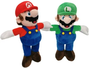 2Pcs 14" Super Mario Bros Plush Kids Stuffed Toy Home Play Figure Children Gifts - Picture 1 of 6