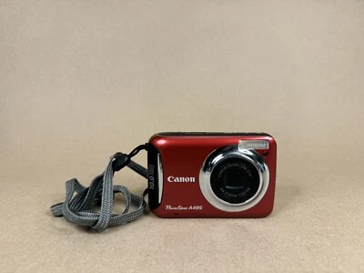 Canon PowerShot A495 10.0MP Digital Camera - Red Parts - Image 1 of 4