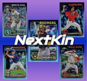 2024 Topps Chrome Update Series Baseball BASE REFRACTOR U Pick FREE Comb Ship - Picture 1 of 10