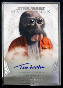 Tarjeta autógrafa 2018 Star Wars Masterwork Tom Wilton Ponda Baba marco plateado 4/5 - Imagen 1 de 2