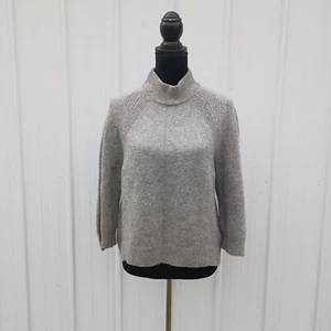 Country Road Women Jumper Grey Knit Top High Neck Long Sleeve Size 12 Size 14 - Picture 1 of 14