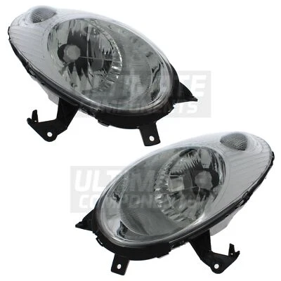 Par de faros interiores cromados para Nissan Micra K12 hatchback 2002-2007 Foto 1 de 4