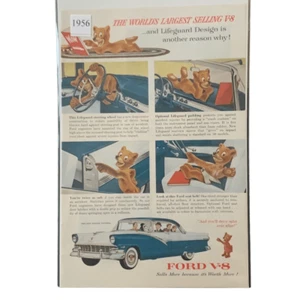 Vintage 1956 Ford V8 Rettungsschwimmer Werbung Werbung Werbung - Bild 1 von 7