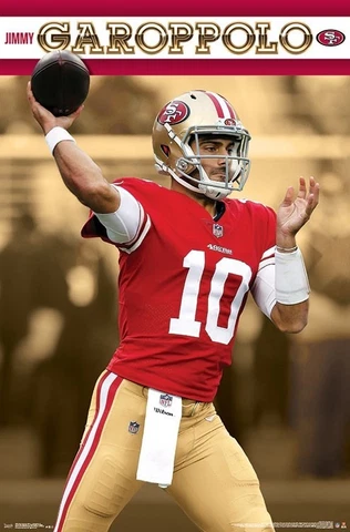 JIMMY GAROPPOLO San Francisco 49ers Quarterback NFL Football 22x34 WALL POSTER Cover