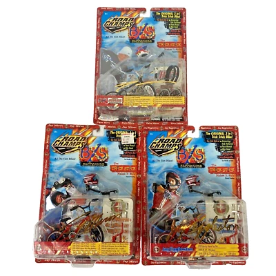 3 BRAND NEW RARE Jakks Road Champs Haro Bikes BXS Mirra Miron Eggleston 1999 - Image 1 of 4
