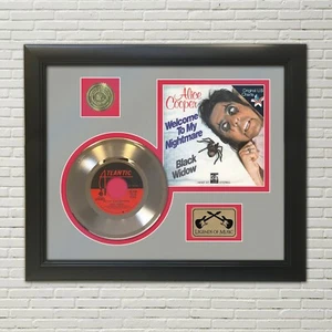 Alice Cooper Welcome To My Nightmare Framed Gold 45 Record Display - Picture 1 of 5