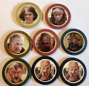 8 - The Walking Dead Poker Chips 2014 Maggie Michonne Merle Walker - Picture 1 of 2