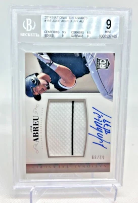 BGS 9/10 - 2014 Panini National Treasures JOSE ABREU RC Patch AUTO 52/99 - Image 1 of 2
