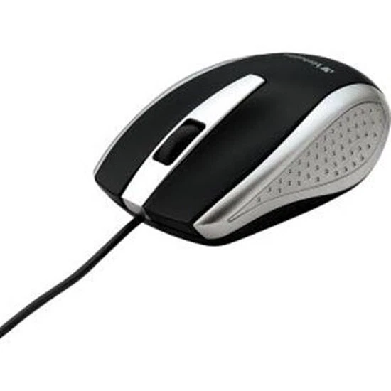 Verbatim Corded Notebook Optical Mouse With Silver 99741