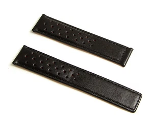 19mm schwarz Sport Leder Uhrenarmband passend für TAG Heuer Carrera Modelle aufgelistet - Bild 1 von 34
