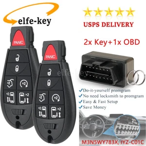 2 Car Key Remote Fob 7 Button + Programmer for Volkswagen Routan 2010 2011 2012 - Picture 1 of 13
