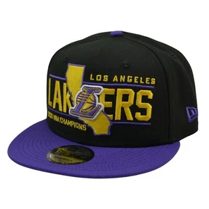 Los Angeles Lakers Campeones de la NBA 9FIFTY 2Tone Statehood Snapback Hat por New Era - Imagen 1 de 6
