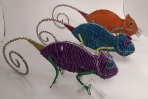 BEADWORX - CHAMELEON ~ Eidechsen ~ Reptilien HANDGEFERTIGT ~ PERLENARBEIT - PERLENGESCHENK - Bild 1 von 6