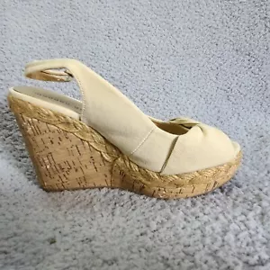 Madden Girl Womens Platform Sandals Bow Cork Wedge Jute Rope Heel Elvira 7 - Picture 1 of 10