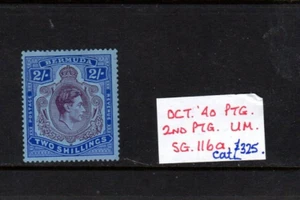 BERMUDA- 1938-53 2/-reddish purple and ultramarine on grey blue- MNH SG116 a - Picture 1 of 1