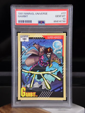 1991 Impel Marvel Universe GAMBIT #17 Series 2 Trading Card | PSA 10 Gem Mint