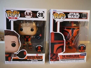 San Francisco SF Giants Buster Posey Hug & Mando Mandalorian Funko Pop SGA - Picture 1 of 4