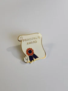 Principal's Award Lapel Pin Scroll with Rosette - Picture 1 of 3