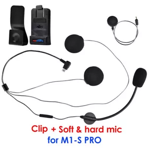 M1-S Pro Citofono Moto Cuffie Auricolari Altoparlanti Microfono+Clip - Foto 1 di 2