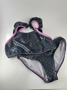 ShellOHa 2-piece Girls Tankini Swim Suit Size 10 Mermaid Scales - Picture 1 of 5