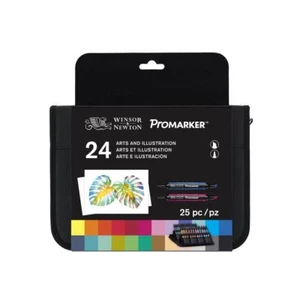 Winsor & Newton Promarker Arts & Illustration Wallet Set 24 - Picture 1 of 6