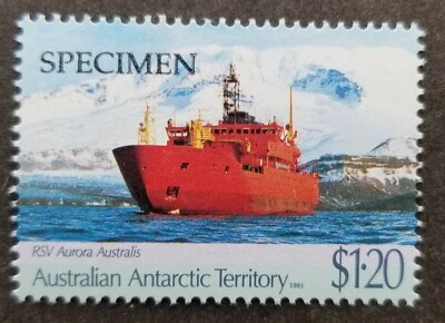Australia Territorio Antártico 30 Aniversario Tratado 1991 Barco (SÉCIMEN sello) MNH Foto 1 de 4