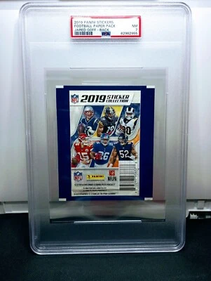 2019 Panini Stickers Pack SHOWING Jared Goff Back PSA 7 POP 1 (0 Others) - Image 1 of 4