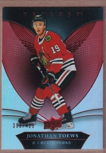 2018-19 Upper Deck Trilogy Red #40 Jonathan Toews /425 - Chicago Blackhawks