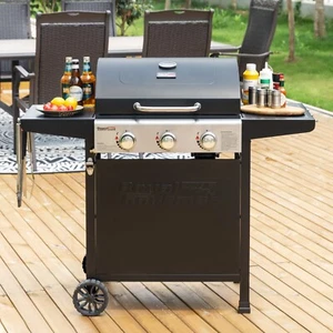 Royal Gourmet Gasgrill 3 Brenner Grillwagen mit Druckminderer und Gasschlauch - Bild 1 von 10