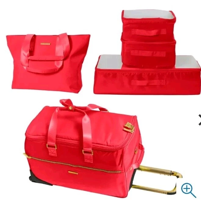 Equipaje de fin de semana Joy Eco Luxe World Traveler 5 piezas, bolso, cubos de embalaje-rojo Foto 1 de 4