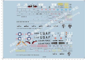 1/72 F-105D Thunderchief F-105G Wild Weasel Fighter Markings Model Water Decal - Picture 1 of 6