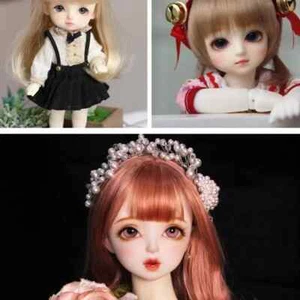 Peluca de pelo 10 cm 1/3 1/4 1/6 Bjd para muñecas OB11 niñas accesorios niños niños juguete - Imagen 1 de 26